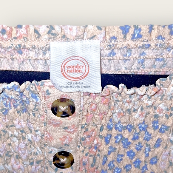 Off the shoulder peach dress size xs 4-5 little girls - Picture 3 of 3